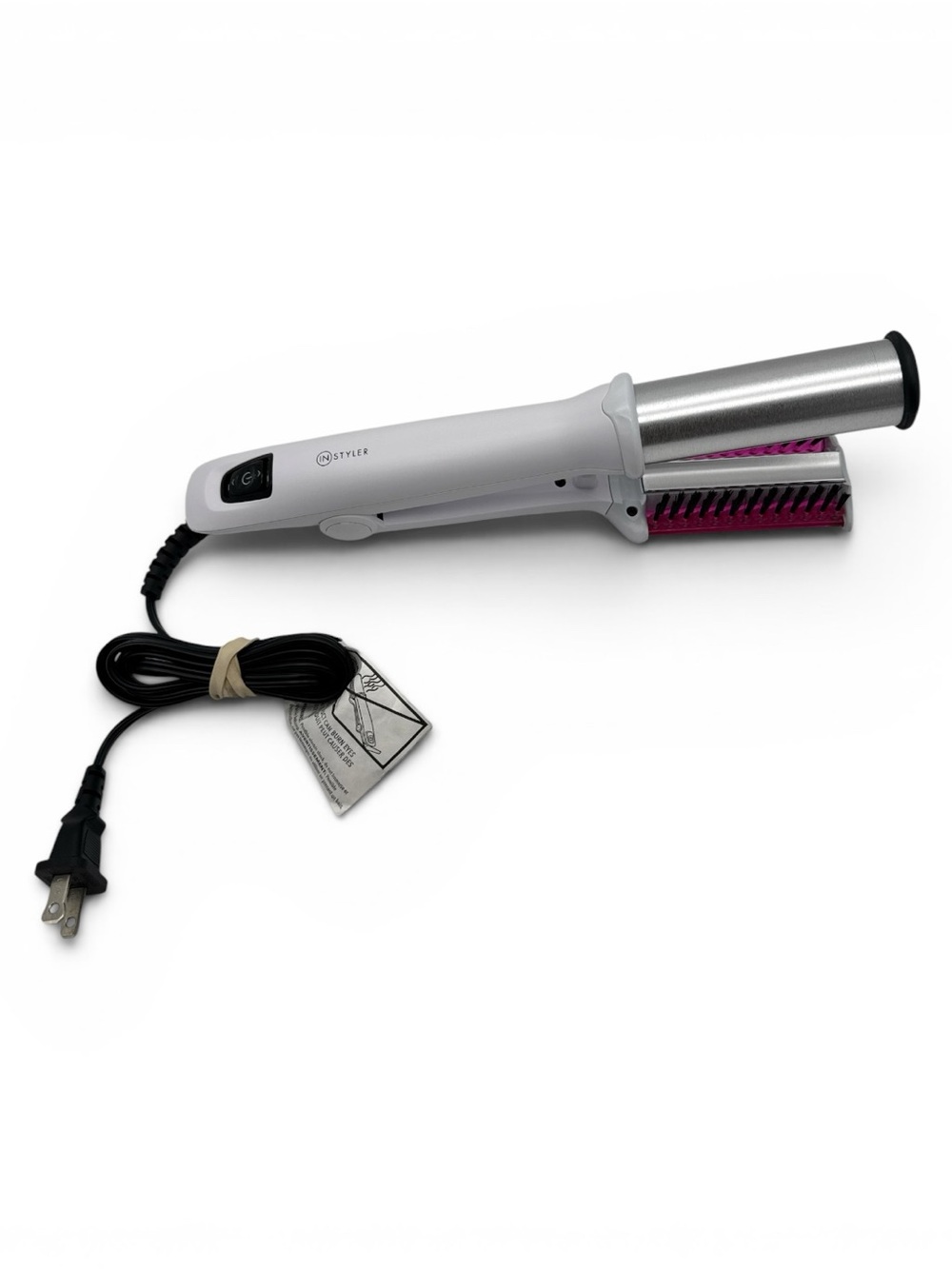 Instyler Rotating Curling Iron Model 00681 White & Pink / Purple Brush Tested
